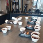 The tasting at the Roasterie
